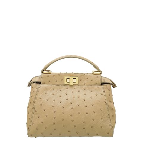 fendi mini peekaboo beige